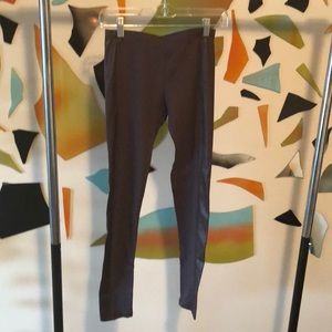 Gray Leggings with leather-like sides